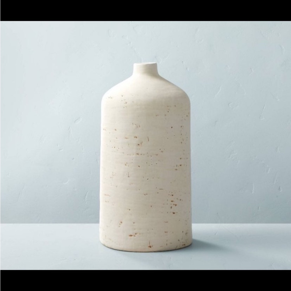 Hearth and Hand Distressed Ceramic Vase 16” new in box